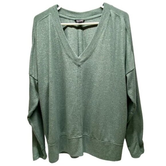 Buffalo David Bitton Women's V-Neck Sweater Large Super Soft Long Sleeve Top EUC - Picture 1 of 9